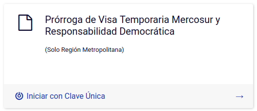 prorroga de visa de responsabilidad democratica en linea extranjeria chile venezuela
