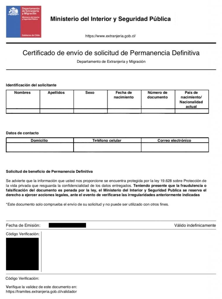 Modelo Carta Visa Definitiva Chile 2020 Idea E Inspiración 3775