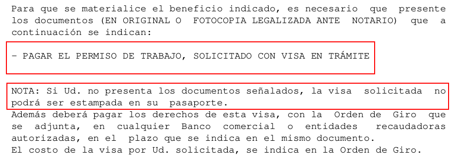 ejemplo solicitud de antecedentes adicionales estampado visa previa extranjeria chile immichile