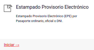 estampado provisorio electronico epe extranjeria migraciones chile 6 meses immichile