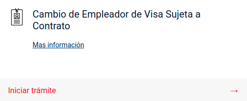 cambio de empleador con visa sujeta a contrato extranjeria en linea immichile chile