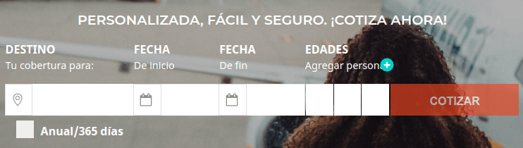 ingresa datos del viaje seguro medico covid 19 assist 365 chile immichile