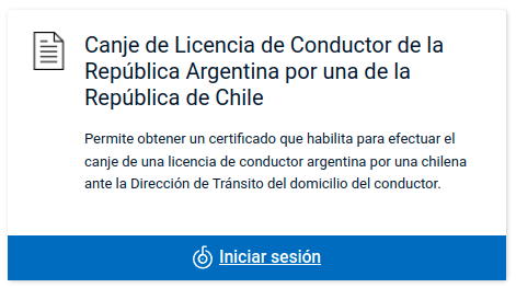 canje licencia conducir argentina chile subsecretaria transportes immichile