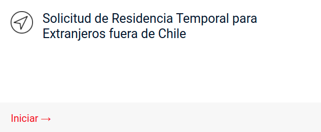 solicitud de residencia temporal para extranjeros fuera de chile