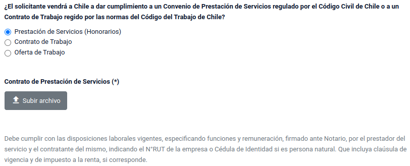 1) contrato de prestacion de servicios honorarios migraciones chile immichile