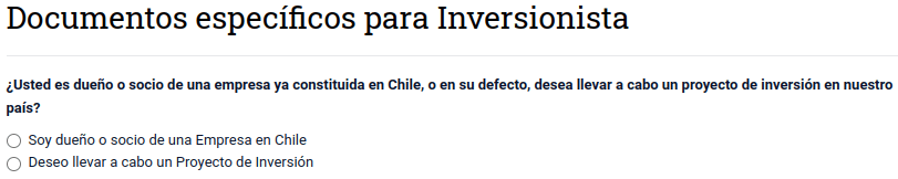 documentos especificos inversionistas chile migraciones immichile