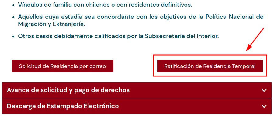 ratificacion de residencia temporal servicio nacional de migraciones chile immichile