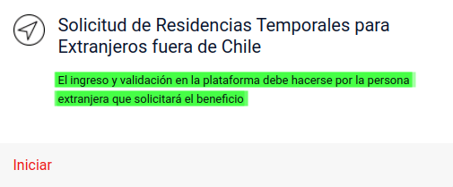 solicitudes de residencia temporal extranjeros fuera de chile migraciones immichile