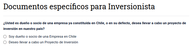 documentos especificos para inversionistas residencia temporal migraciones chile immichile
