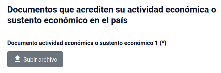Documentos que acrediten actividad económica o sustento económico en chile - ratificación residencia temporal